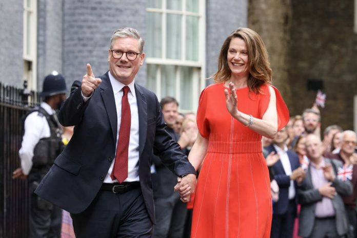 Prime Minister Sir Keir Starmer arrives at Number 10 Downing St