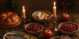 Новогодние рыба и мясо